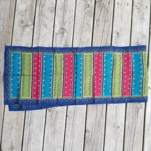 Albert Nipon silk scarf floral striped - Picture 1 of 5